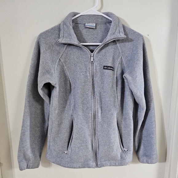 Columbia Grey Full-Zip Fleece Hoodie - Picture 1 of 8